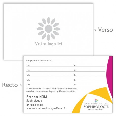 Cartes Rendez-vous - recto / verso