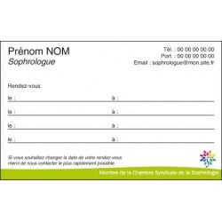 Cartes de prise de rendez-vous